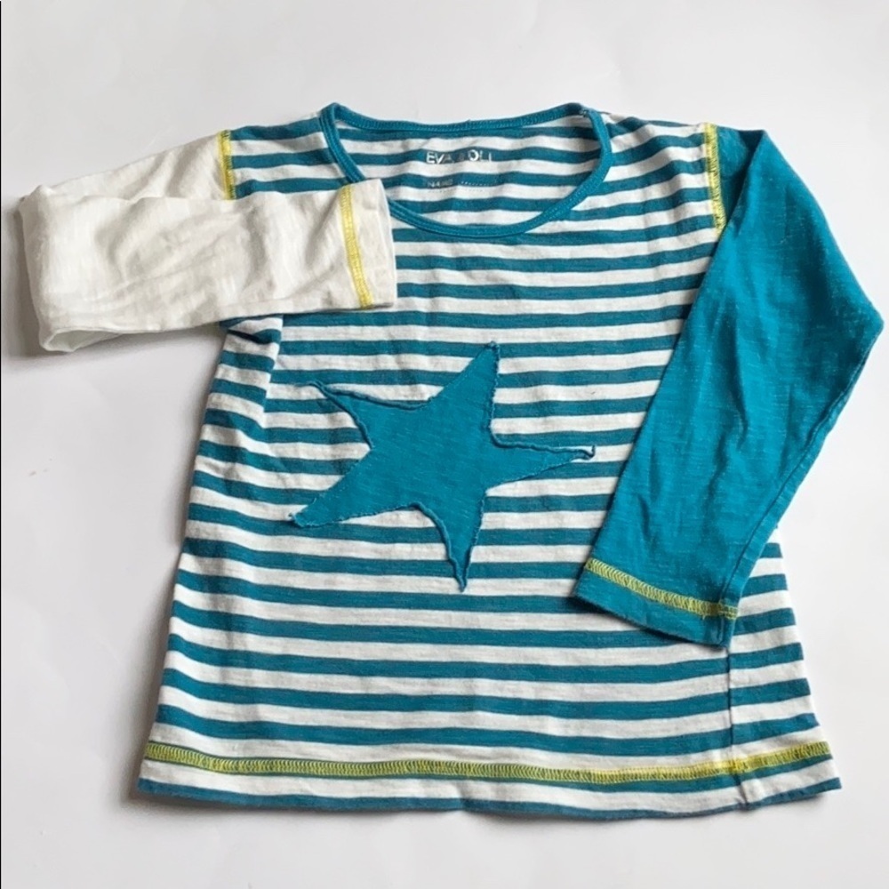 Eva & Oli Long Sleeve Striped Tee Girls Size 4
